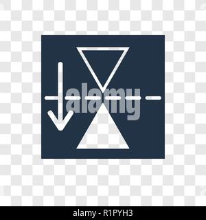 Mirror horizontally vector icon isolated on transparent background, Mirror horizontally transparency logo concept Stock Vector