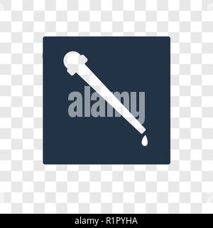 Eyedropper vector icon isolated on transparent background, Eyedropper transparency logo concept Stock Vector