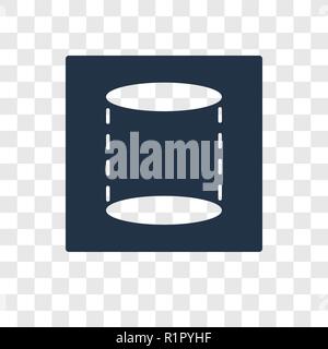 Cylinder vector icon isolated on transparent background, Cylinder transparency logo concept Stock Vector
