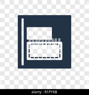 Left alignment vector icon isolated on transparent background, Left alignment transparency logo concept Stock Vector