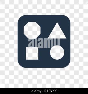 Shapes vector icon isolated on transparent background, Shapes transparency logo concept Stock Vector