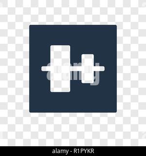 Vertical alignment vector icon isolated on transparent background, Vertical alignment transparency logo concept Stock Vector