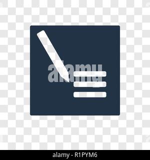 Edit vector icon isolated on transparent background, Edit transparency logo concept Stock Vector