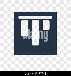 Vertical alignment vector icon isolated on transparent background, Vertical alignment transparency logo concept Stock Vector
