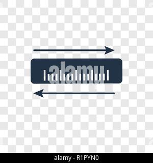 Measure vector icon isolated on transparent background, Measure transparency logo concept Stock Vector