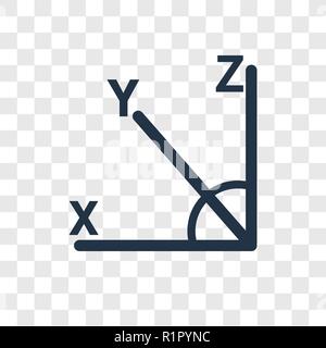 Axis vector icon isolated on transparent background, Axis transparency logo concept Stock Vector