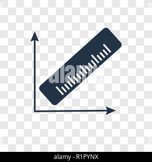 Measure vector icon isolated on transparent background, Measure transparency logo concept Stock Vector