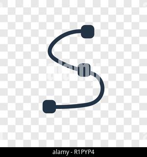 Spline vector icon isolated on transparent background, Spline transparency logo concept Stock Vector