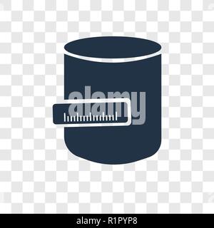 Measure vector icon isolated on transparent background, Measure transparency logo concept Stock Vector