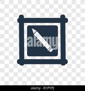 Edit vector icon isolated on transparent background, Edit transparency logo concept Stock Vector
