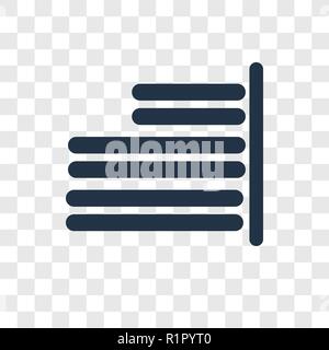 Right align vector icon isolated on transparent background, Right align transparency logo concept Stock Vector