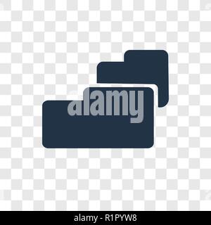 Folder vector icon isolated on transparent background, Folder transparency logo concept Stock Vector