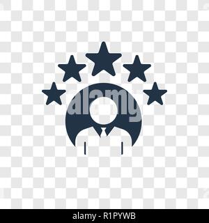 Rating vector icon isolated on transparent background, Rating transparency logo concept Stock Vector