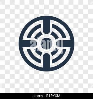 Target vector icon isolated on transparent background, Target transparency logo concept Stock Vector