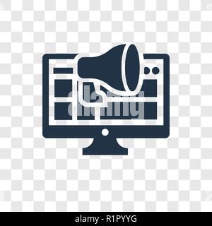Laptop vector icon isolated on transparent background, Laptop transparency logo concept Stock Vector