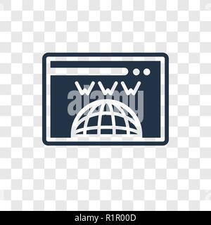 Domain registration vector icon isolated on transparent background, Domain registration transparency logo concept Stock Vector