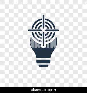 Target vector icon isolated on transparent background, Target transparency logo concept Stock Vector