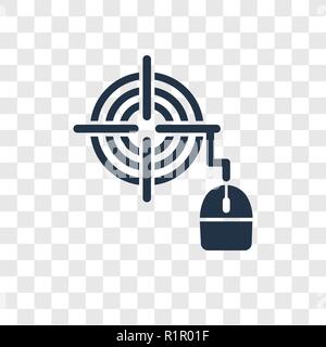 Targeting vector icon isolated on transparent background, Targeting transparency logo concept Stock Vector