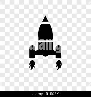 Launching Shuttle vector icon isolated on transparent background, Launching Shuttle transparency logo concept Stock Vector