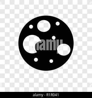 Moon vector icon isolated on transparent background, Moon transparency logo concept Stock Vector