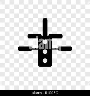 Space station vector icon isolated on transparent background, Space station transparency logo concept Stock Vector