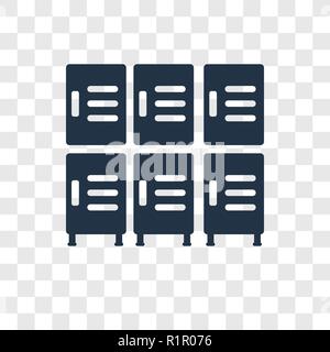 Lockers vector icon isolated on transparent background, Lockers transparency logo concept Stock Vector