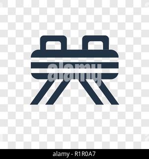 Vaulting horse vector icon isolated on transparent background, Vaulting horse transparency logo concept Stock Vector
