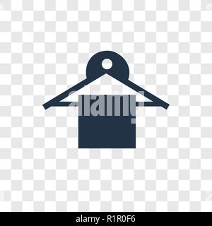 Hanger vector icon isolated on transparent background, Hanger transparency logo concept Stock Vector