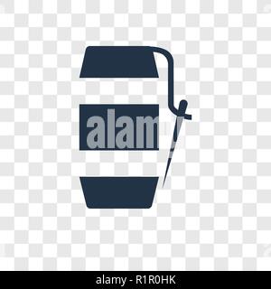 Spool vector icon isolated on transparent background, Spool transparency logo concept Stock Vector