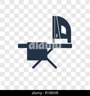 Ironing board vector icon isolated on transparent background, Ironing board transparency logo concept Stock Vector