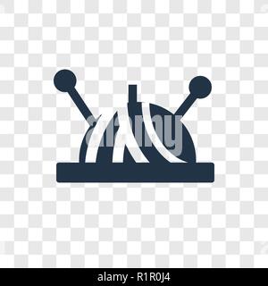 Pincushion vector icon isolated on transparent background, Pincushion transparency logo concept Stock Vector