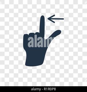 Swipe to Right vector icon isolated on transparent background, Swipe to Right transparency logo concept Stock Vector