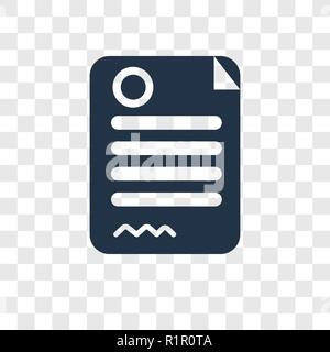 Contract vector icon isolated on transparent background, Contract transparency logo concept Stock Vector