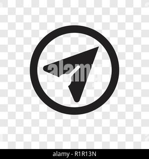 Navigation vector icon isolated on transparent background, Navigation transparency logo concept Stock Vector