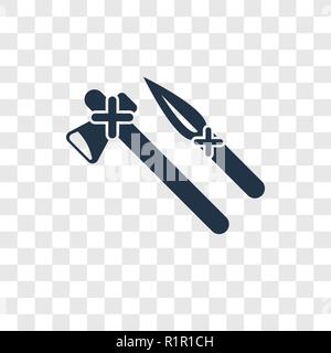 Axe vector icon isolated on transparent background, Axe transparency logo concept Stock Vector