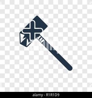 Axe vector icon isolated on transparent background, Axe transparency logo concept Stock Vector