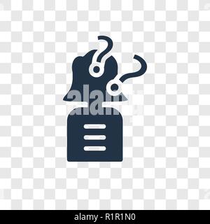 Question vector icon isolated on transparent background, Question transparency logo concept Stock Vector