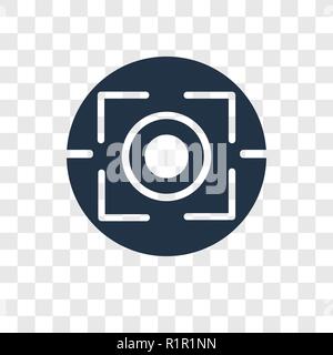 Focus vector icon isolated on transparent background, Focus transparency logo concept Stock Vector