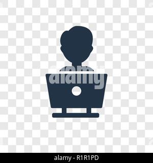 Programmer vector icon isolated on transparent background, Programmer transparency logo concept Stock Vector