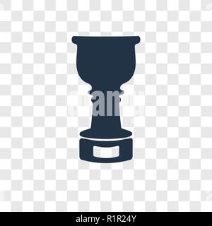 Trophy vector icon isolated on transparent background, Trophy transparency logo concept Stock Vector