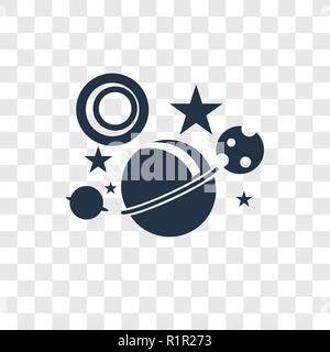 Galaxy vector icon isolated on transparent background, Galaxy transparency logo concept Stock Vector