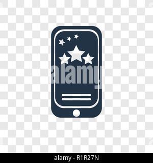 Rating vector icon isolated on transparent background, Rating transparency logo concept Stock Vector