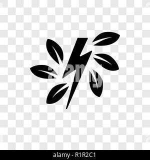energy source vector icon isolated on transparent background, energy source transparency logo concept Stock Vector