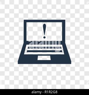 Laptop vector icon isolated on transparent background, Laptop transparency logo concept Stock Vector