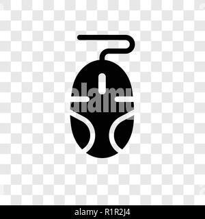 Computer Mouse vector icon isolated on transparent background, Computer Mouse transparency logo concept Stock Vector