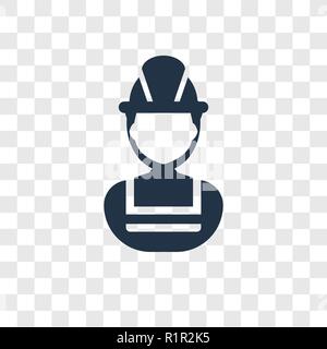 Worker vector icon isolated on transparent background, Worker transparency logo concept Stock Vector