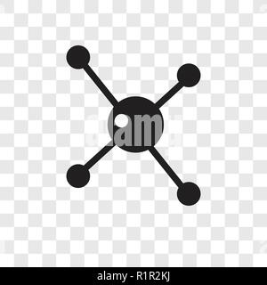 Molecular bond vector icon isolated on transparent background, Molecular bond transparency logo concept Stock Vector