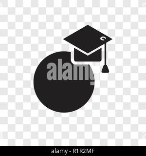 Graduation's Music vector icon isolated on transparent background, Graduation's Music transparency logo concept Stock Vector