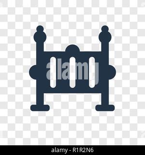 Cradle vector icon isolated on transparent background, Cradle transparency logo concept Stock Vector