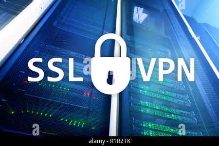 SSL VPN. Virtual private network. Encrypted connection. Stock Photo